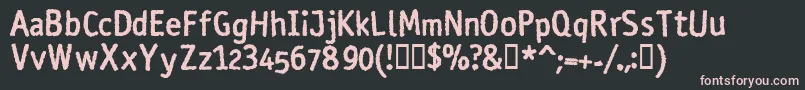 RosangoBold Font – Pink Fonts on Black Background