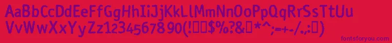 RosangoBold Font – Purple Fonts on Red Background