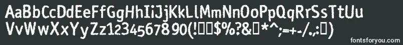 RosangoBold-fontti – valkoiset fontit mustalla taustalla