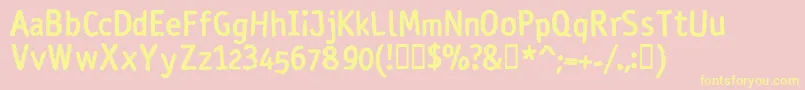 RosangoBold Font – Yellow Fonts on Pink Background