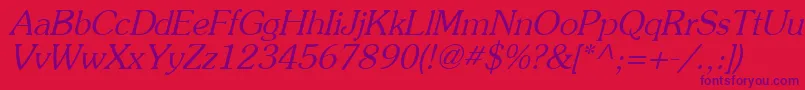 AgpresquireOblique Font – Purple Fonts on Red Background