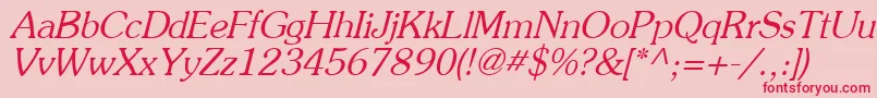 AgpresquireOblique Font – Red Fonts on Pink Background