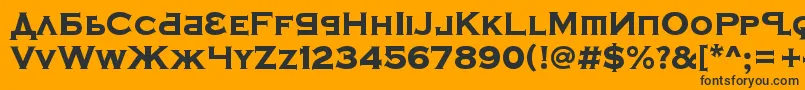 KremlinSamovarExtraBold Font – Black Fonts on Orange Background