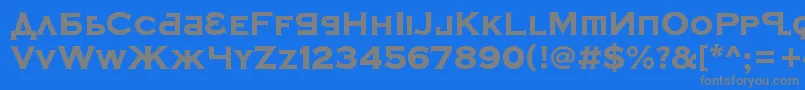 KremlinSamovarExtraBold Font – Gray Fonts on Blue Background