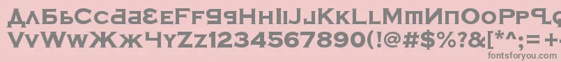 KremlinSamovarExtraBold Font – Gray Fonts on Pink Background