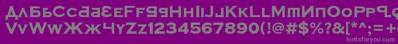 フォントKremlinSamovarExtraBold – 紫の背景に灰色の文字