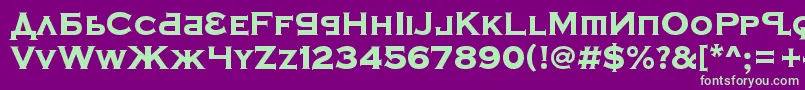 KremlinSamovarExtraBold Font – Green Fonts on Purple Background