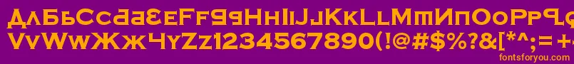 KremlinSamovarExtraBold Font – Orange Fonts on Purple Background