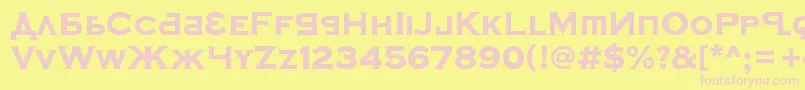 KremlinSamovarExtraBold Font – Pink Fonts on Yellow Background