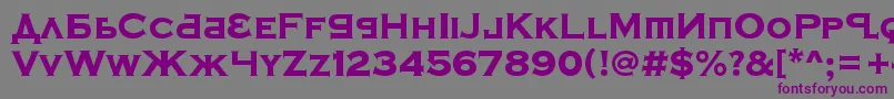 Шрифт KremlinSamovarExtraBold – фиолетовые шрифты на сером фоне