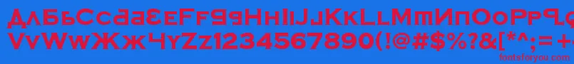 KremlinSamovarExtraBold-fontti – punaiset fontit sinisellä taustalla