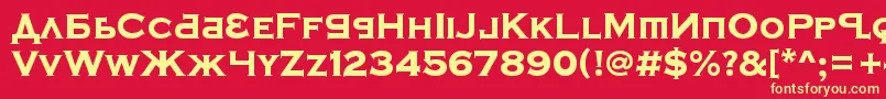 KremlinSamovarExtraBold Font – Yellow Fonts on Red Background