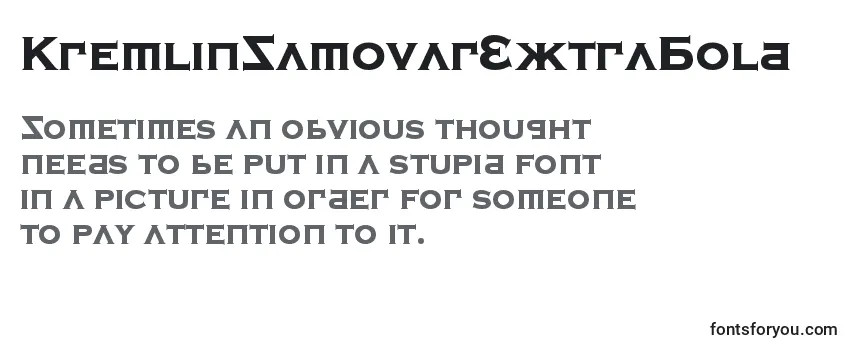 Review of the KremlinSamovarExtraBold Font