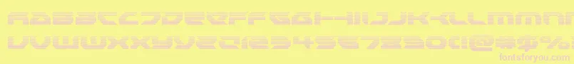 Шрифт Royalsamuraigrad – розовые шрифты на жёлтом фоне
