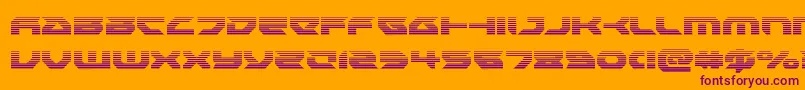 Royalsamuraigrad Font – Purple Fonts on Orange Background