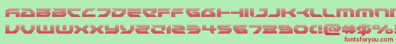 フォントRoyalsamuraigrad – 赤い文字の緑の背景