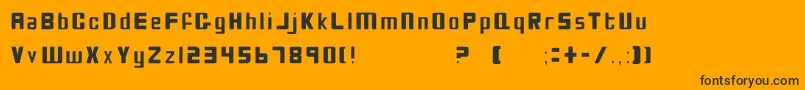 BioDiscThin Font – Black Fonts on Orange Background