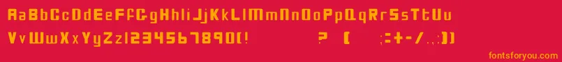 BioDiscThin Font – Orange Fonts on Red Background