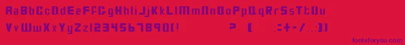 BioDiscThin Font – Purple Fonts on Red Background