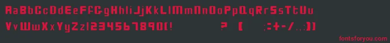 BioDiscThin Font – Red Fonts on Black Background