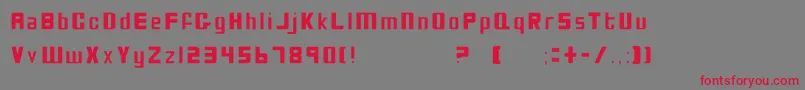 BioDiscThin Font – Red Fonts on Gray Background