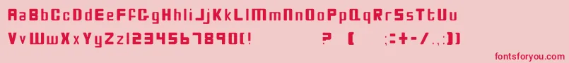 BioDiscThin Font – Red Fonts on Pink Background