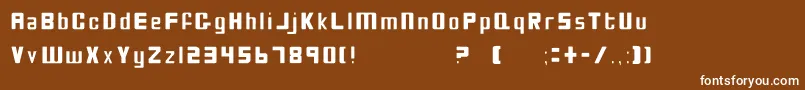 フォントBioDiscThin – 茶色の背景に白い文字