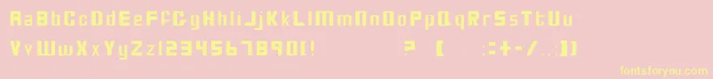 BioDiscThin Font – Yellow Fonts on Pink Background