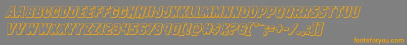 Dreadringer3Dital Font – Orange Fonts on Gray Background