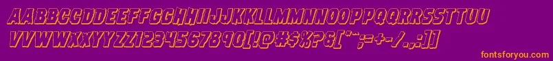 Dreadringer3Dital Font – Orange Fonts on Purple Background