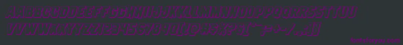 Dreadringer3Dital Font – Purple Fonts on Black Background