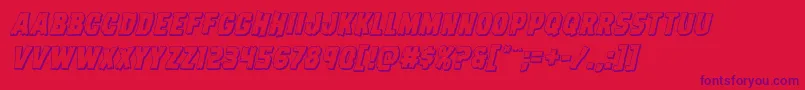 Dreadringer3Dital Font – Purple Fonts on Red Background