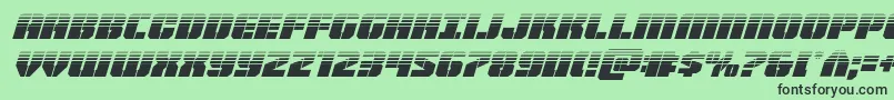 Warpthrusterhalfital Font – Black Fonts on Green Background