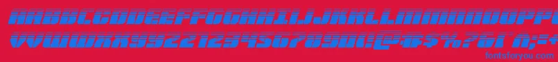 Warpthrusterhalfital Font – Blue Fonts on Red Background