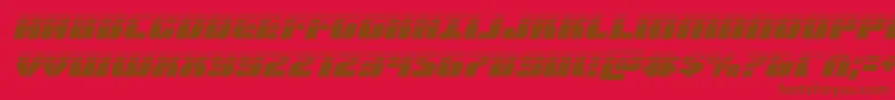 Warpthrusterhalfital Font – Brown Fonts on Red Background