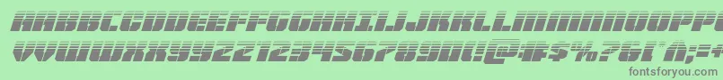 Шрифт Warpthrusterhalfital – серые шрифты на зелёном фоне