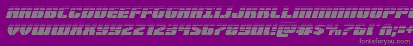 fuente Warpthrusterhalfital – Fuentes Grises Sobre Fondo Morado
