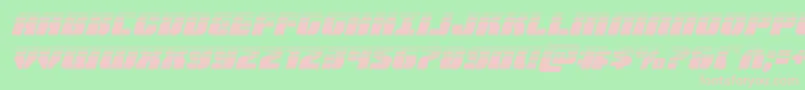 Warpthrusterhalfital Font – Pink Fonts on Green Background