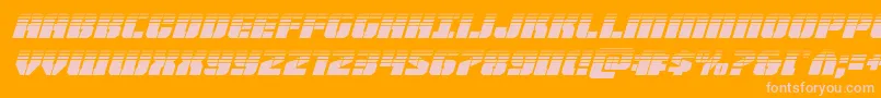 Czcionka Warpthrusterhalfital – różowe czcionki na pomarańczowym tle