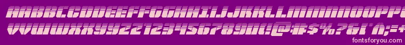 Warpthrusterhalfital Font – Pink Fonts on Purple Background