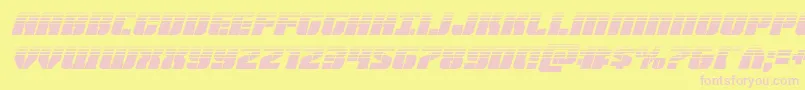 Warpthrusterhalfital Font – Pink Fonts on Yellow Background