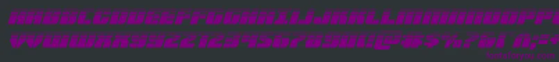 Warpthrusterhalfital Font – Purple Fonts on Black Background