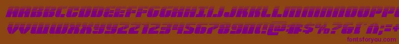 Warpthrusterhalfital Font – Purple Fonts on Brown Background
