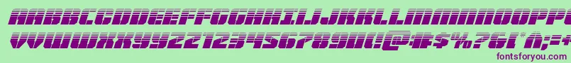 Warpthrusterhalfital Font – Purple Fonts on Green Background