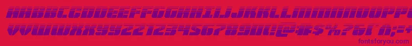 Warpthrusterhalfital Font – Purple Fonts on Red Background