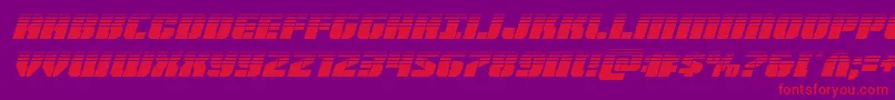 Warpthrusterhalfital Font – Red Fonts on Purple Background