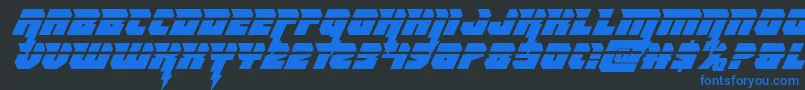 Thundertitanlaser Font – Blue Fonts on Black Background