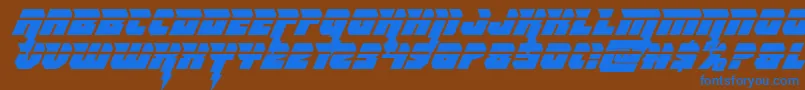Thundertitanlaser Font – Blue Fonts on Brown Background