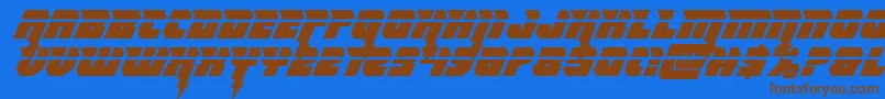Thundertitanlaser Font – Brown Fonts on Blue Background