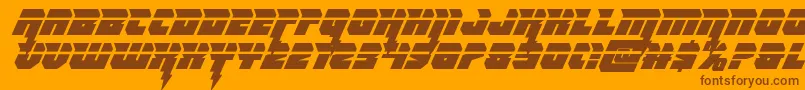Thundertitanlaser Font – Brown Fonts on Orange Background